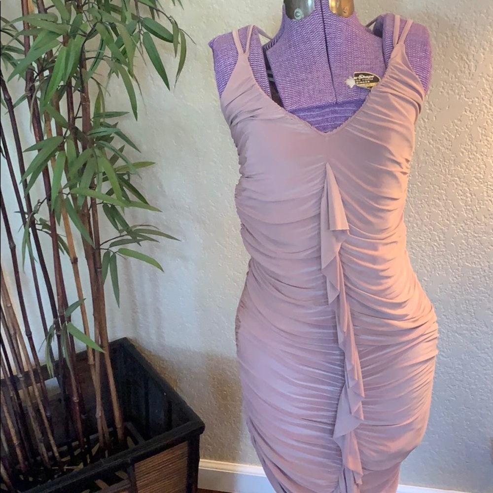 Nasty gal blush pink ruffle dress